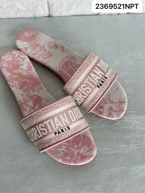 christian dior pink slippers|genuine christian dior sandals.